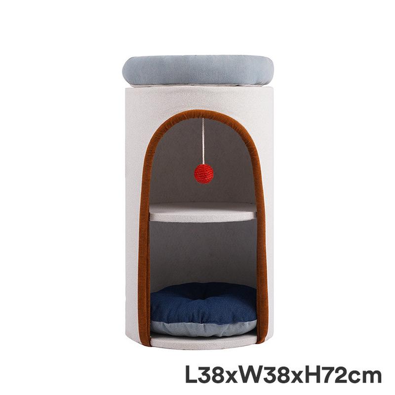 zeze牛仔猫爬架桶双层猫窝四季通用剑麻中小型猫咪抓柱猫抓板一体