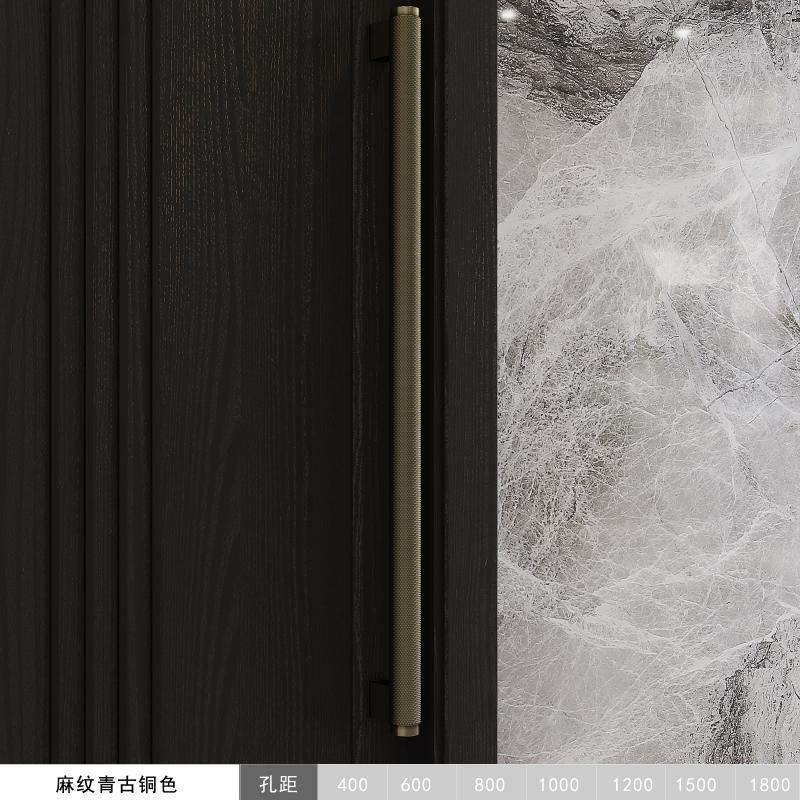 td61极简商黑白对装玻璃门拉手不锈钢店铺推拉有框实木门把手金色