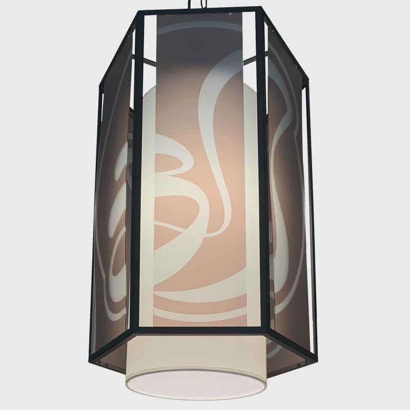 中式铁艺吊灯仿古酒店饭店走廊古典中国风茶室火锅店创意六边形灯