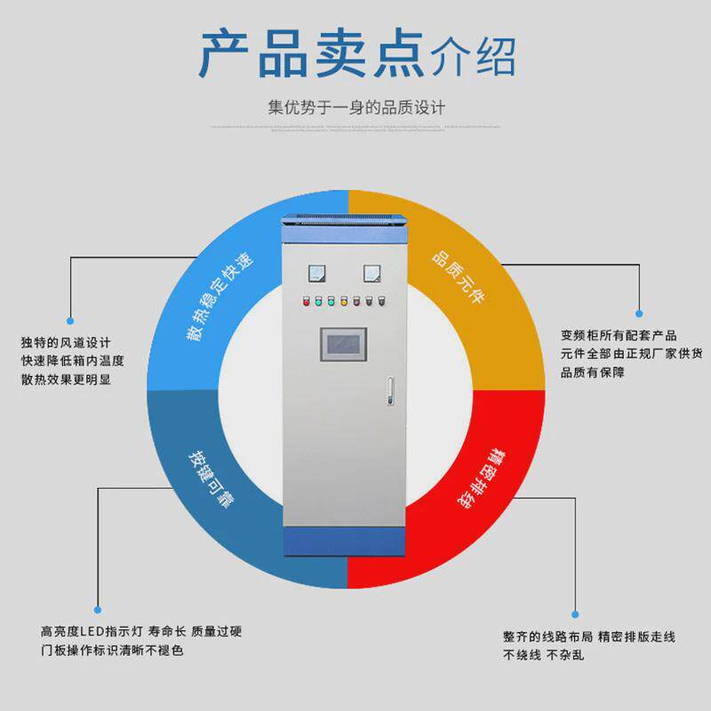热销全自动变频柜恒压供水设备控制柜低频智能巡检柜成套设备0.75