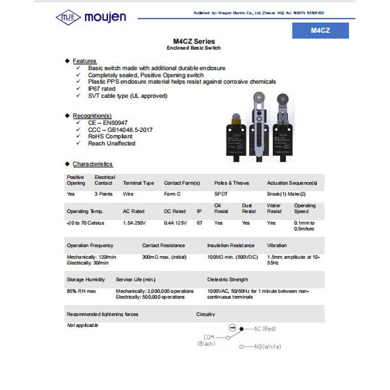 台湾茂仁行程开关限位开关mj1-6114mn-5311mn-5310mj-7102