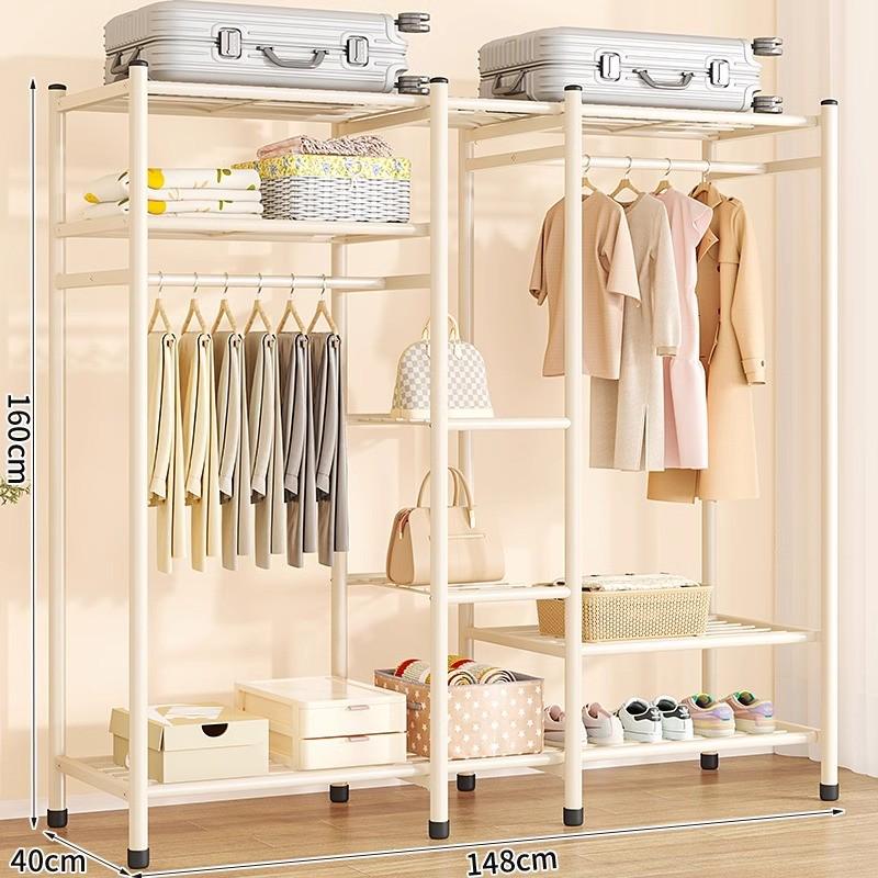 挂衣架落地卧室内家用衣柜衣帽架出租房多层移动式衣服收纳晾衣架