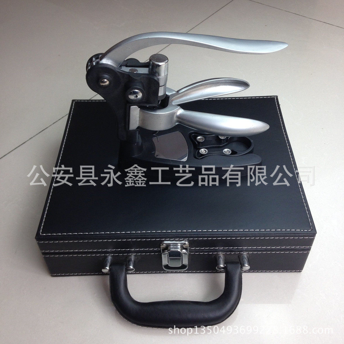 九红酒开瓶器件套皮盒红酒酒具套装礼品盒锌合金兔头开瓶器套装