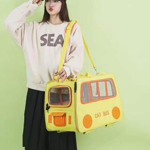 两只猫包外出便携大容量手提拉杆箱狗狗宠物小推车笼子透气行李箱