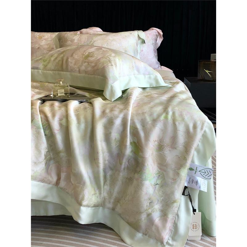 轻奢风凉感丝滑夏凉被莱赛尔天丝空调被高级感薄夏被四件套朵芙