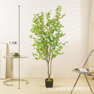 仿真绿植吊钟树造景室内设计橱窗摆件醉马木酒店商场北欧装饰假树