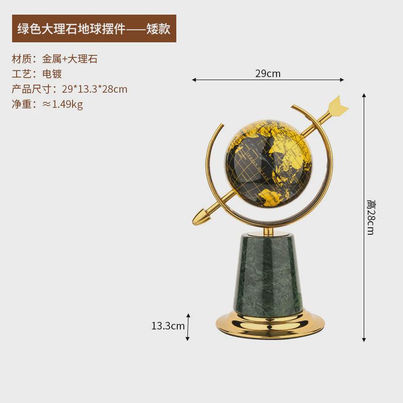 摆设客厅钟表摆件酒柜玄关金属现代简约欧美式轻奢工艺品创意摆件