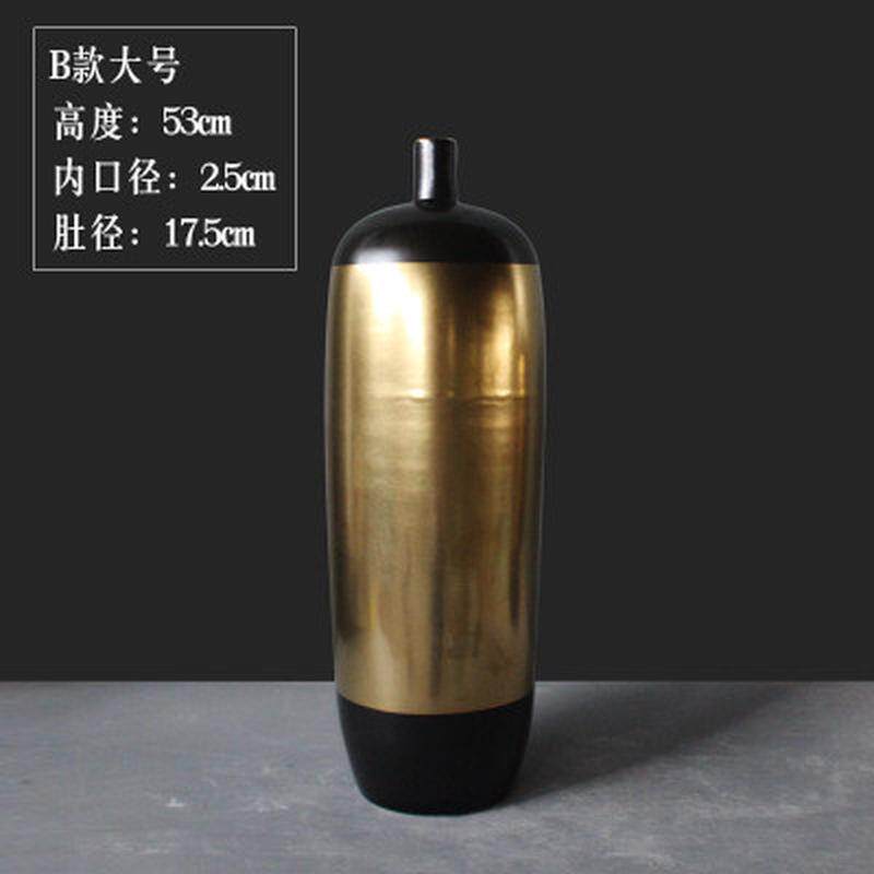 欧式陶瓷描金工艺风格落地花瓶落地大瓶家用客厅花瓶摆件装饰花器