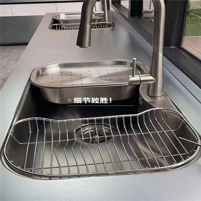 304不锈钢材质实心耐刮花台面岛台橱柜吧台中岛台厨房台面加工