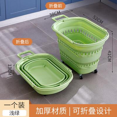 可折叠万向轮拖家用买菜篮便携推车取快递拖车超市购物篮手提篮子