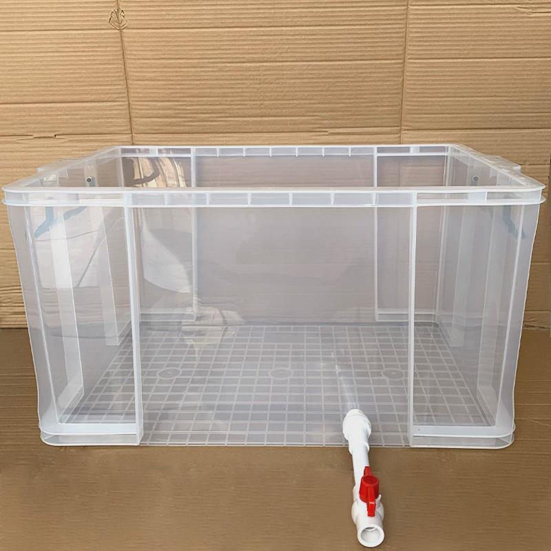 透明带排水口饲养专用乌龟缸鱼缸收纳箱小大型家用养殖盆养龟箱子