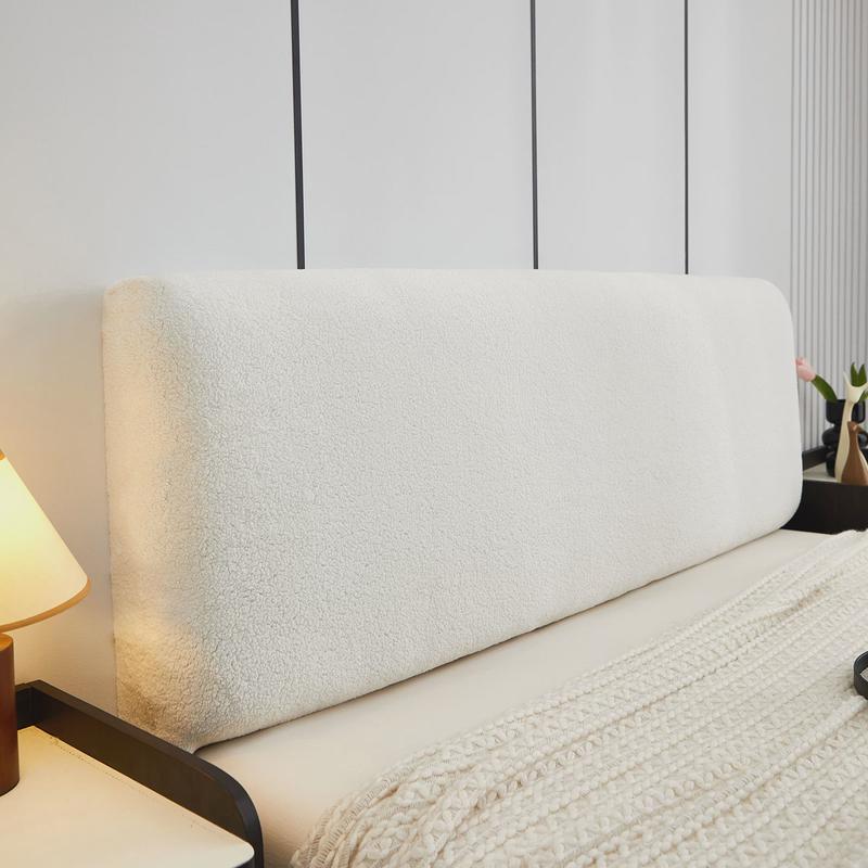 现代简约风床头套罩软包舒棉绒床靠背罩套弹力全包防尘罩床防灰罩