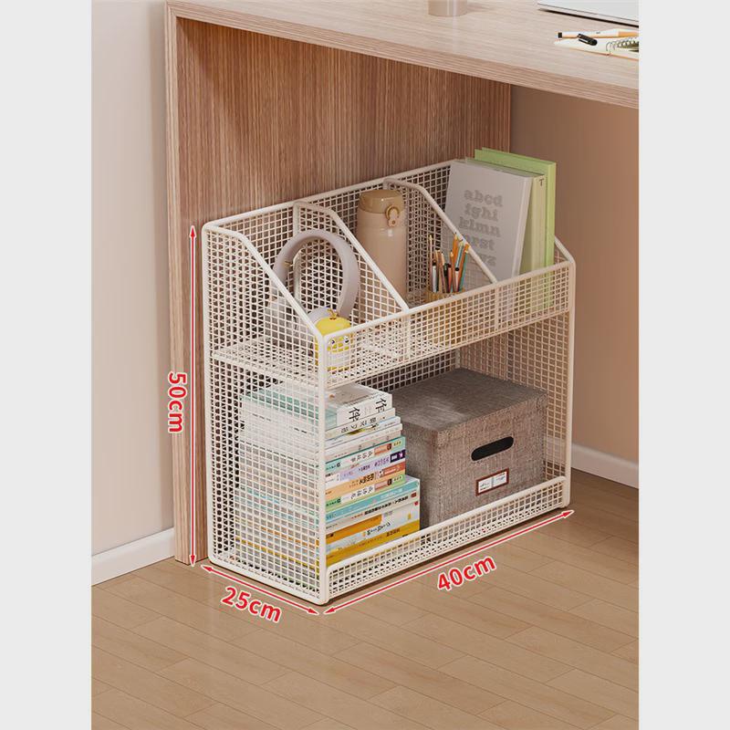 桌下书架落地置物架多层小推车移动带轮可办公室桌下桌旁整理架子