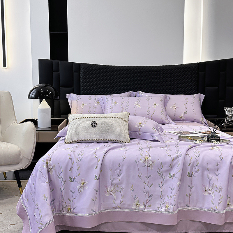 2024莱50天新款赛尔银萃天丝印花镂空款夏凉被双人空调薄被单件