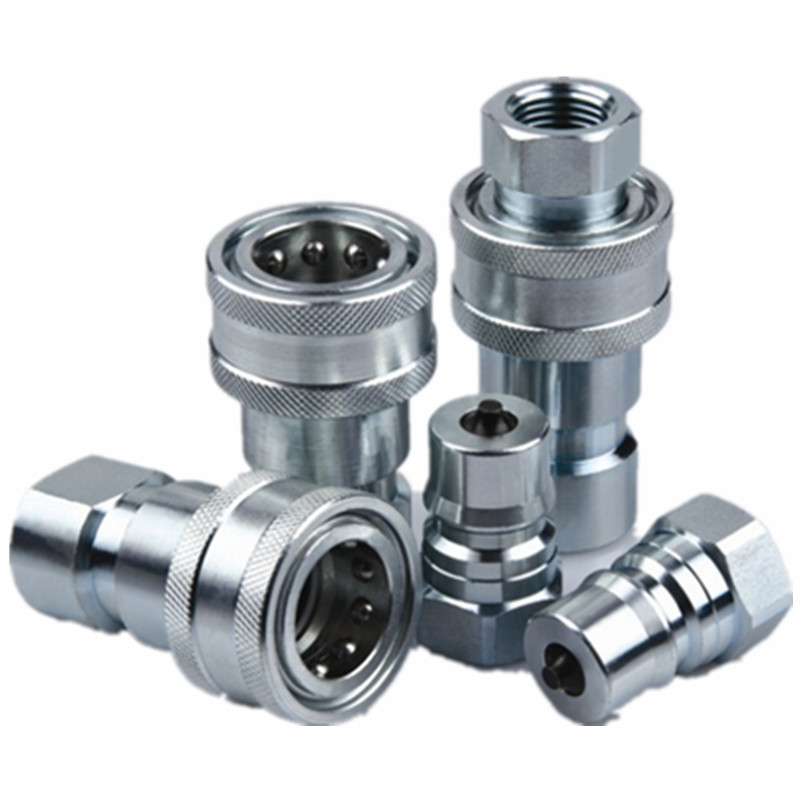 KZEF304不锈钢快速接头液压开闭式高压油管快接头耐温腐自封锁式