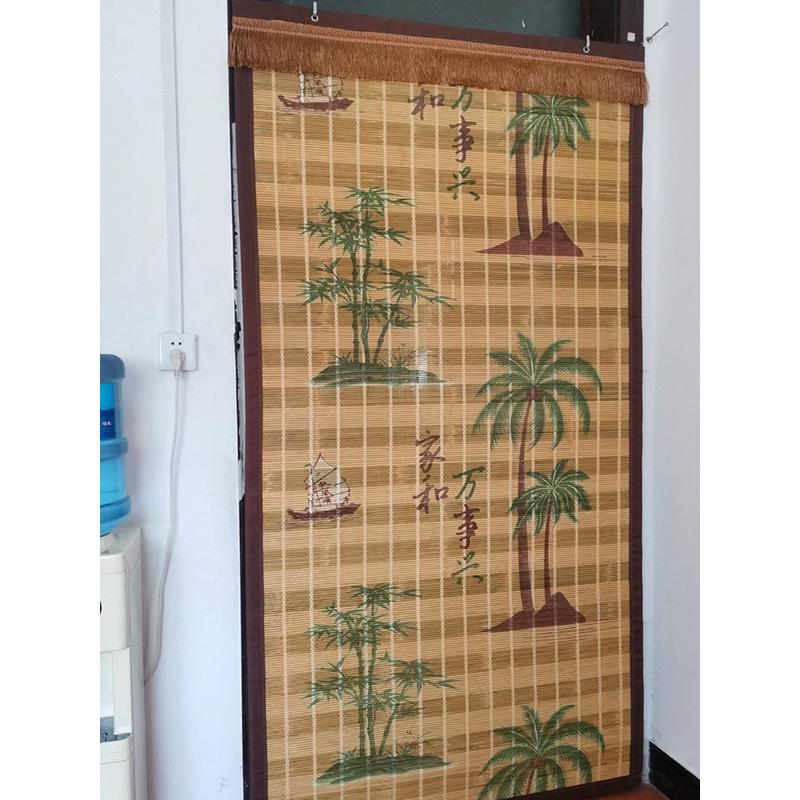 61k3夏季新款竹门帘中式田园防蚊家用卧室竹帘子风格帘竹子门帘竹