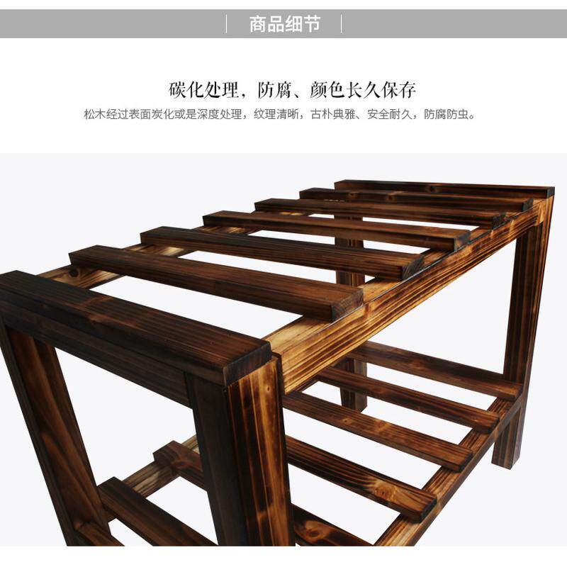 鱼缸底柜水族箱底座爬虫箱支架缸体木架龟缸底柜松木碳化架子