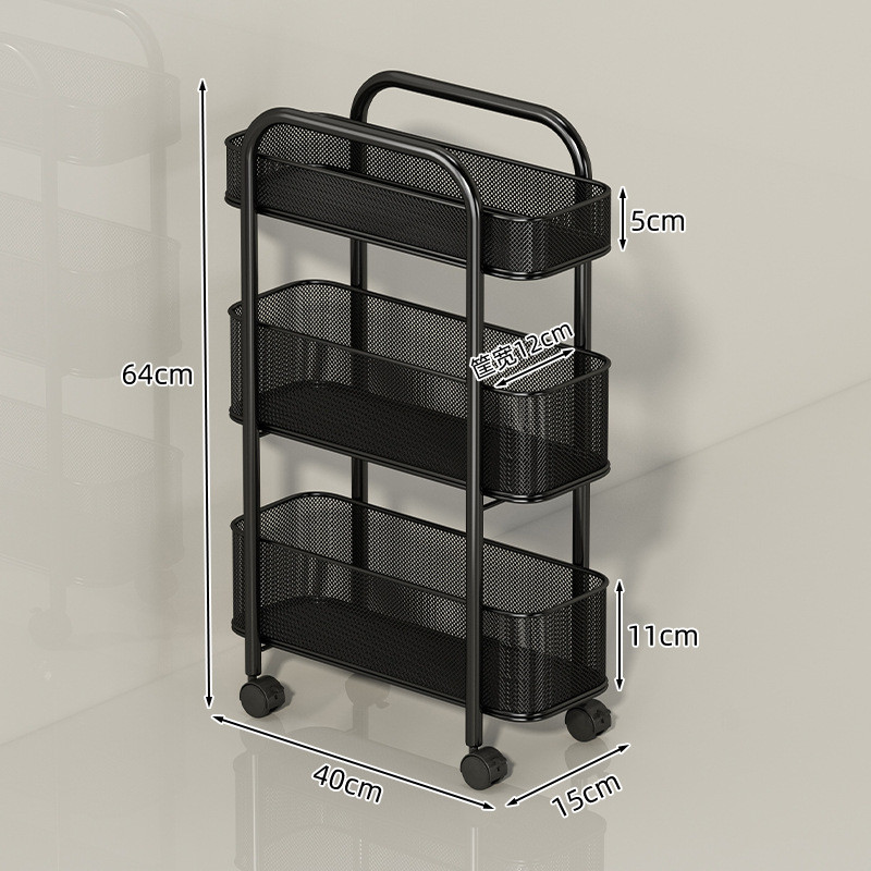 卫生间夹缝小推车收纳柜收纳架置物架厕所浴室洗漱台缝隙极窄门后