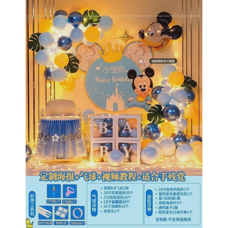 满月宴布置板百日迎宾牌宝宝生日抓一周岁背景板墙天场景装饰