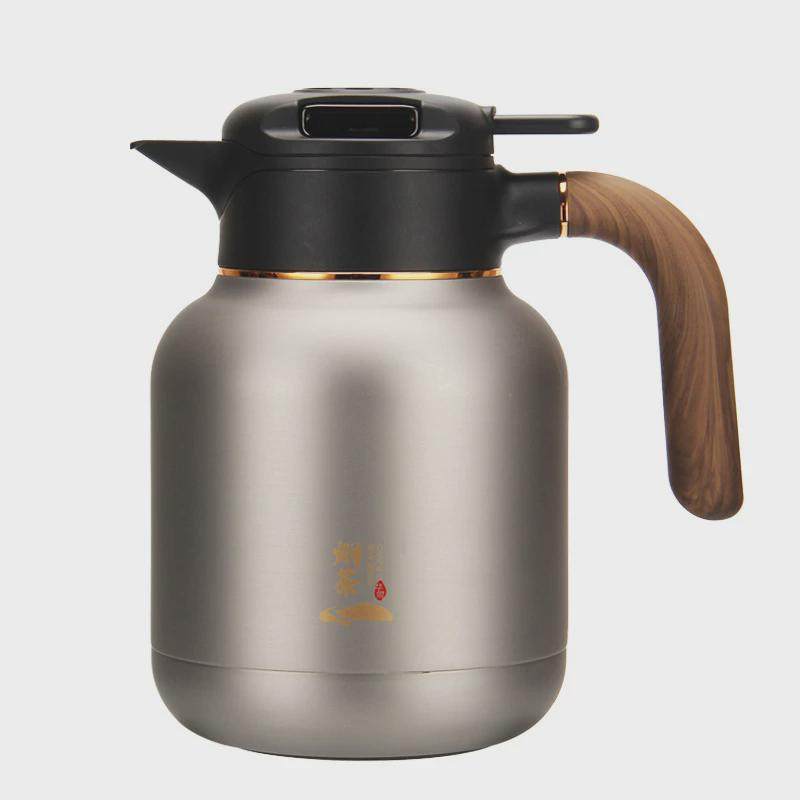 大容量镀铜茶壶316焖内胆高真空焖泡壶华象9048号单手按压保温壶,餐饮具,茶壶,淘宝优惠券,粉丝福利购,淘宝优惠卷
