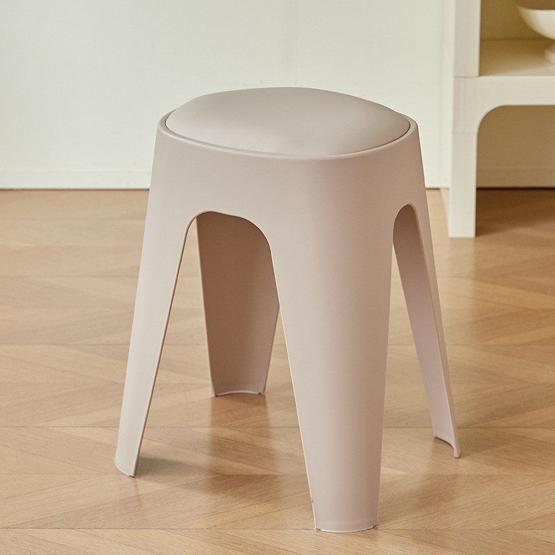 叠放塑料凳子可家用收纳凳现代简约餐厅凳子皮革软包坐垫塑料圆凳,住宅家具,其它凳子,淘宝优惠券,粉丝福利购,淘宝优惠卷