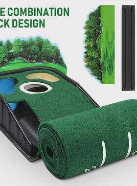 新品3洞3D推杆毯现货便携式高尔夫果岭室内外推杆练习器厂家