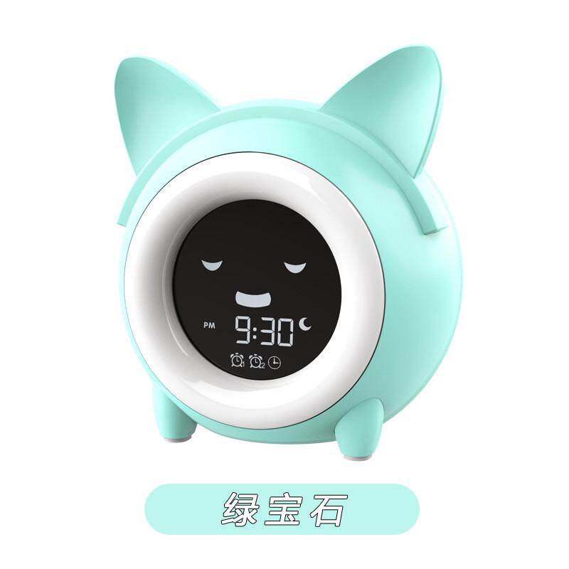 新款学生卡通猫电子闹钟创意儿童卧室床头个性懒人书桌唤醒智能钟