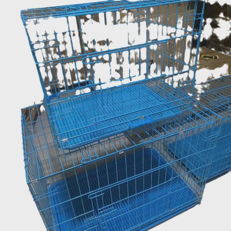 加粗家用狗笼子折叠柴犬柯基加厚加固笼子带厕所室内猫笼子兔鸡笼