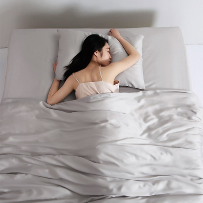 z65560s感凉天丝被套单件冰丝三件套裸睡丝滑简约纯色夏季200x230