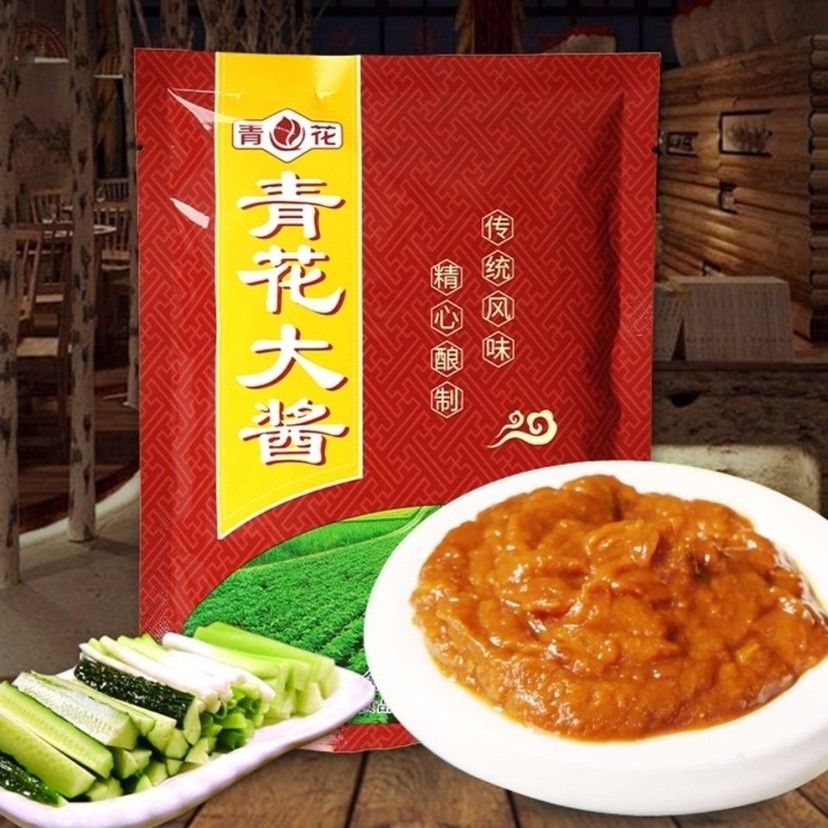 青花东北大酱500g 沾菜酱东北农家大酱正宗农家自制蘸酱 豆瓣酱