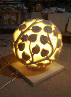 热销人造砂岩灯饰园林树脂光灯球透灯酒店别墅庭院装饰欧式罗马柱