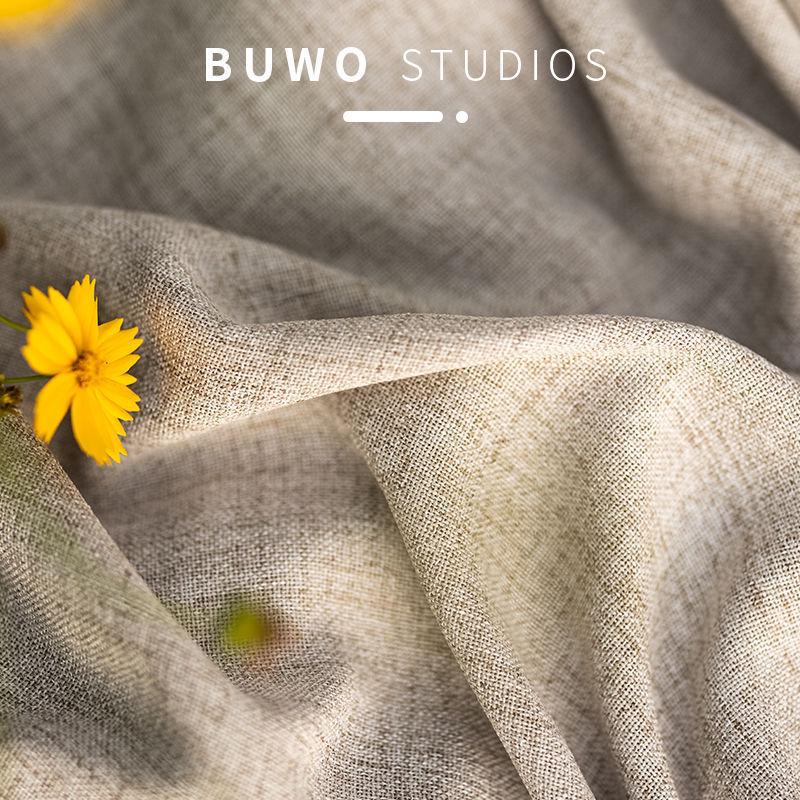 日式清新全遮光加厚民宿卧室客厅隔断棉麻亚麻窗帘日系阳台遮阳布