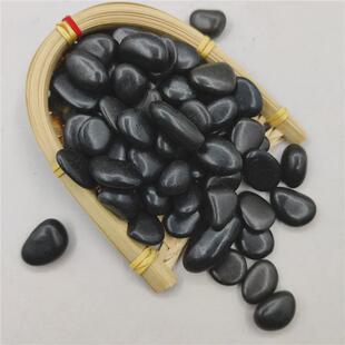 黑色鹅卵石抛光铺路园林造景水池垫底黑色鹅卵石铺面造景鹅卵石