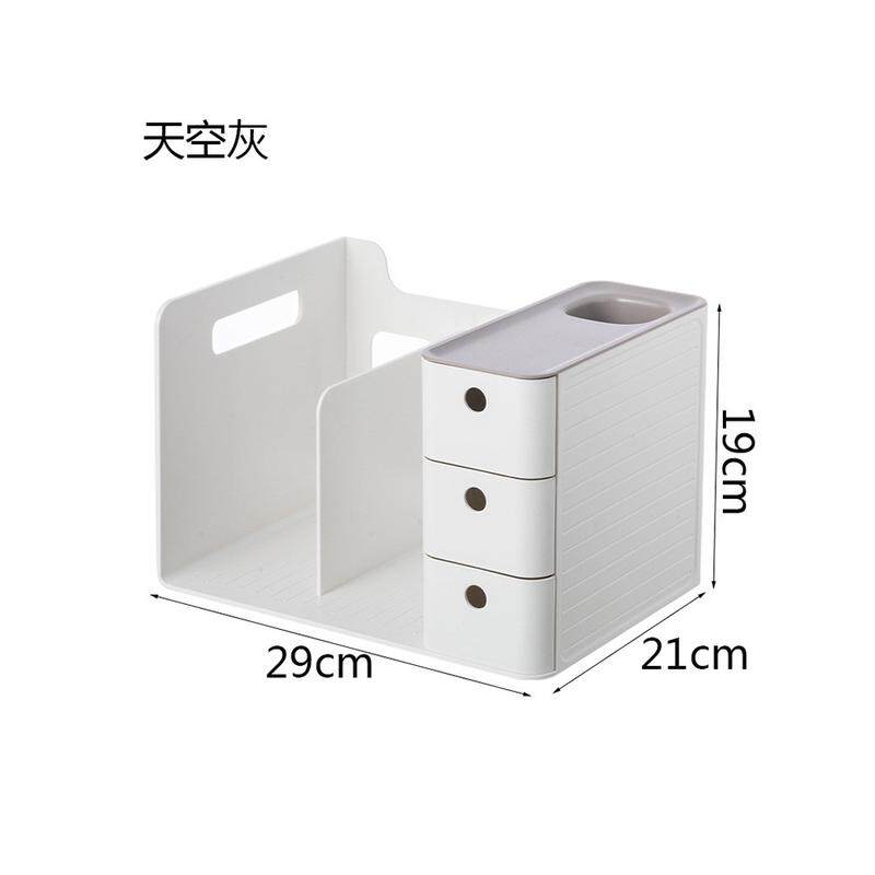 文件多层文具办公室桌面收纳盒收纳柜抽屉式储物盒透明书桌置物架