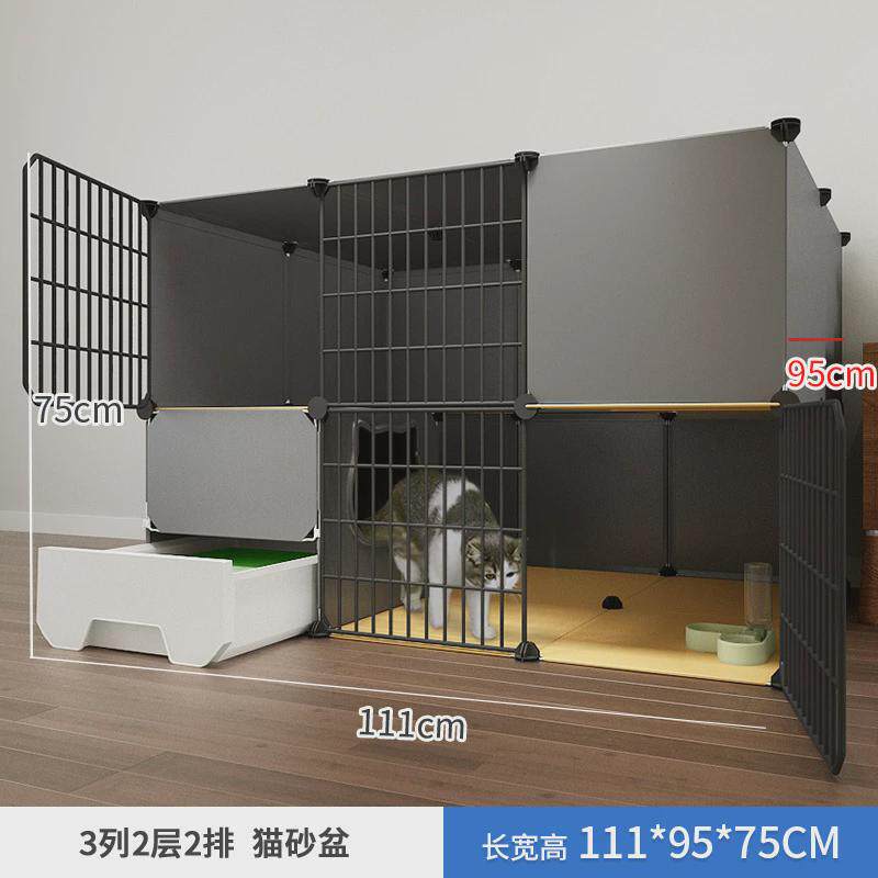 猫咪宫殿铁笼子巨小户型大超大狗铁网diy简易封闭式爬架猫笼一体