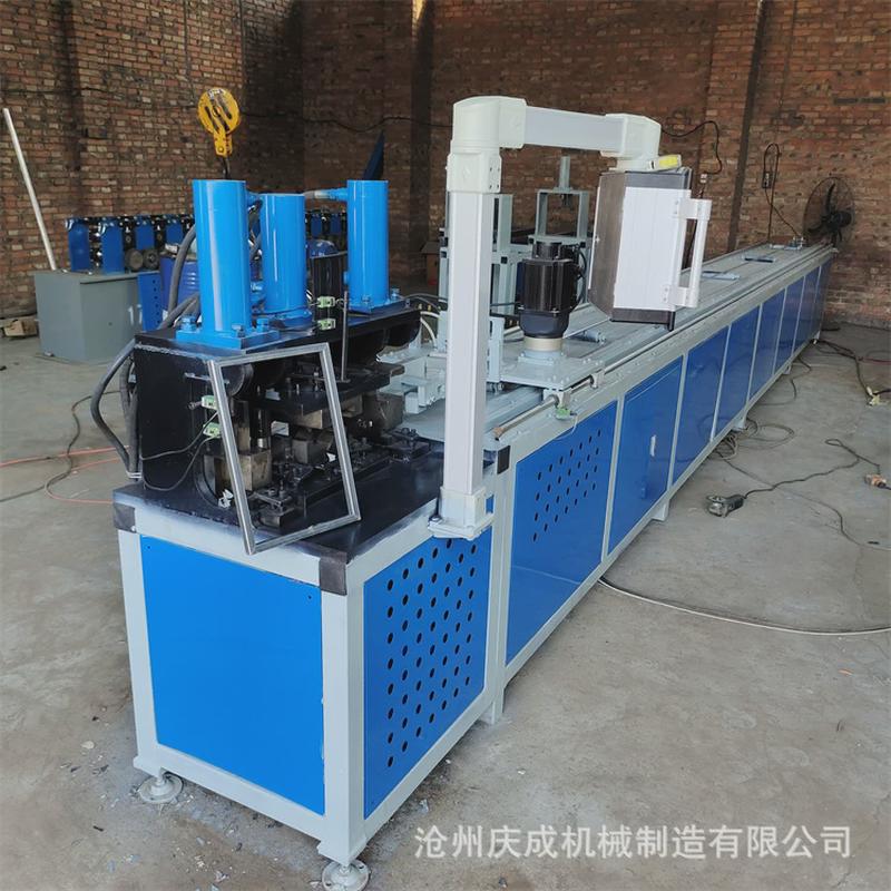 全自动数控方管切角机多工位45度折角机矩形铁管对折90度冲角机