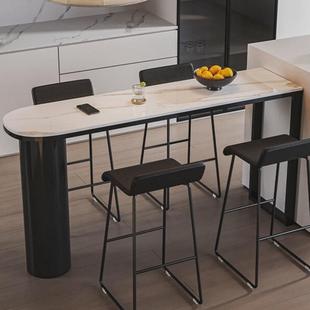 轻奢岩板吧台桌简约家用客厅玄关隔断柜水吧台厨房中岛台餐桌