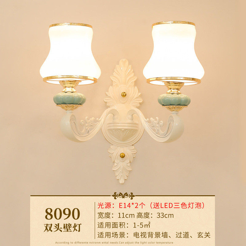 欧式壁灯客厅壁灯中山水晶壁灯过道墙壁灯卧室床头电视背景墙壁灯