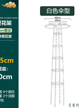 新款伞型花户外花卉攀爬架花架爬藤架支架月季铁线莲14mm管径包邮