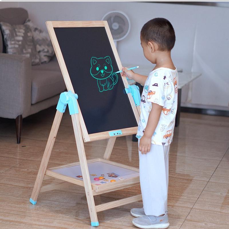 25-38寸儿童画板木支架双面可充电液晶画板白板