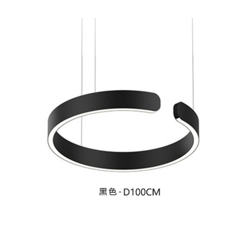 后现代简约客厅灯创意酒店展厅别墅装饰灯具室圆环c形卧室灯餐厅