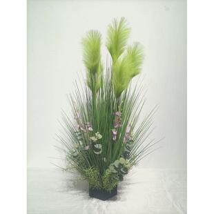 仿真狗尾巴草绿植盆景芦苇洋葱草8090cm室内家居装饰摆件植物盆栽