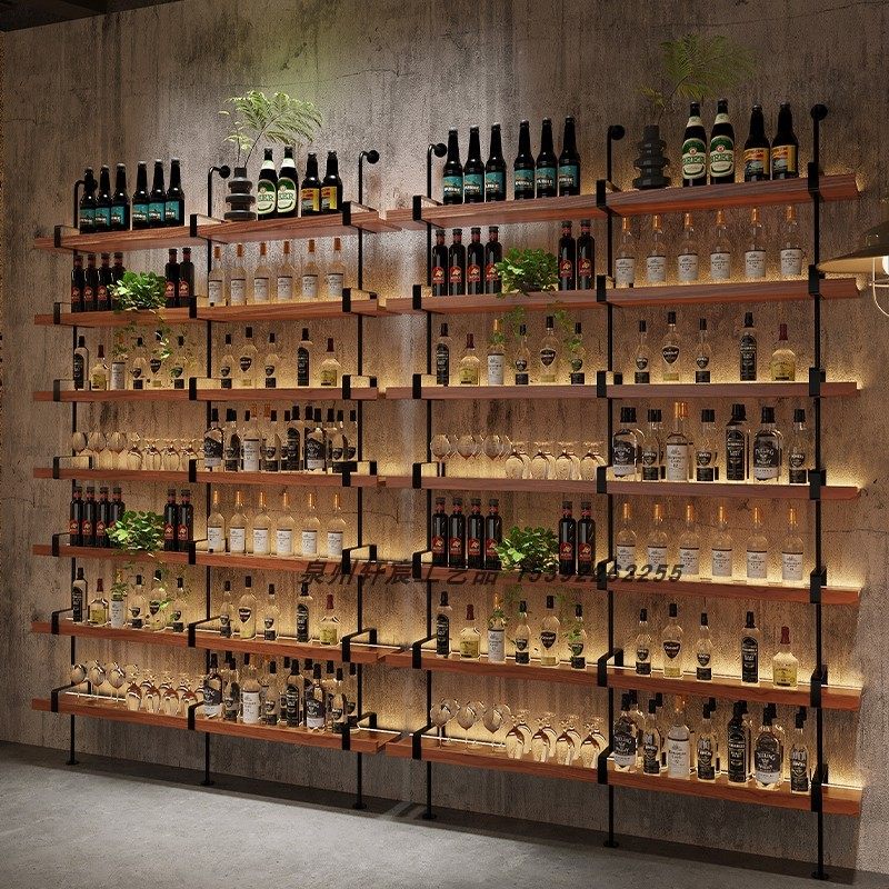 铁艺酒吧台壁挂酒架柜餐厅啤酒架墙上一字发光置物架定做,商业/办公家具,红酒架/柜,淘宝优惠券,粉丝福利购,淘宝优惠卷