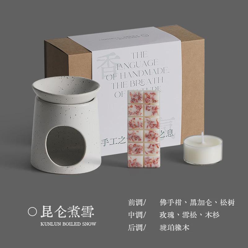创意香薰蜡烛香薰蜡块陶瓷香薰炉高颜值氛围感装饰摆件生日伴手礼