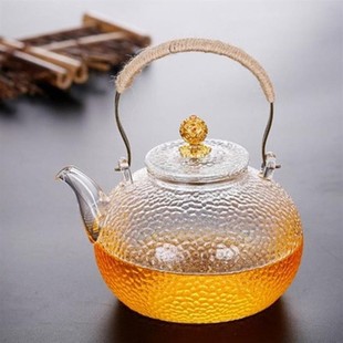 锤纹耐热玻璃提梁紫砂家用电陶炉烧水煮茶壶加厚内胆泡茶壶 日式
