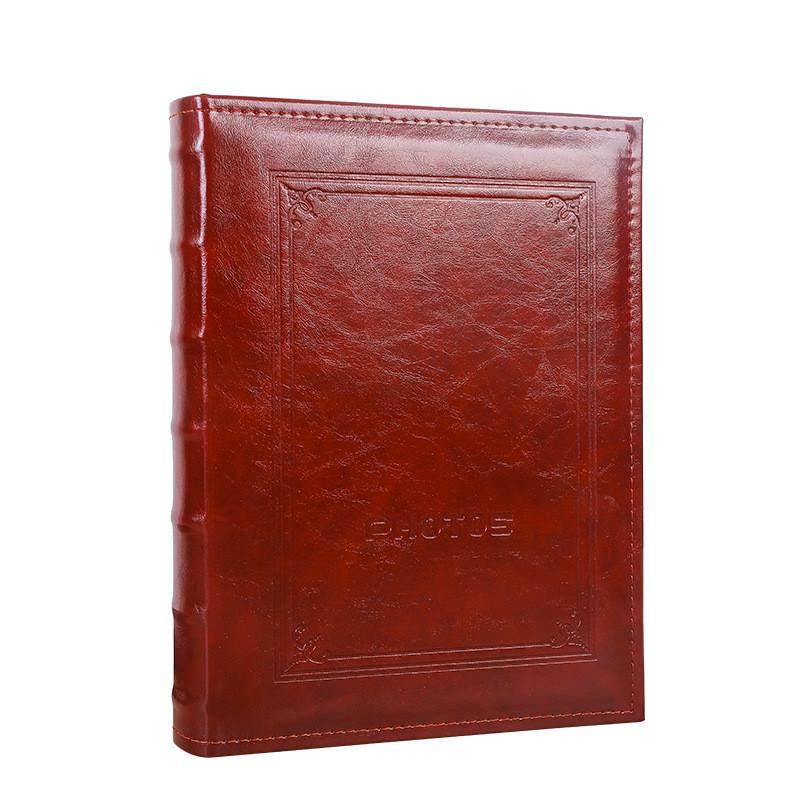 插页式8寸200张pu面相薄客人logo相册定制复古皮质纪念册本影集