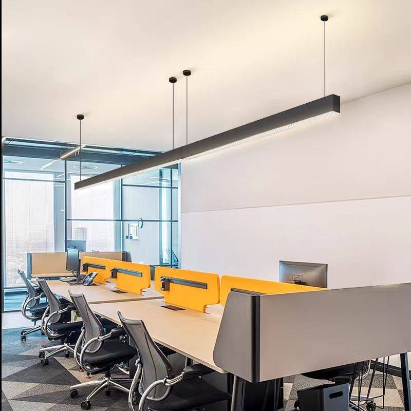 办公室吊灯会议室无缝拼接工位极简办公吊线灯led护眼防眩长条灯