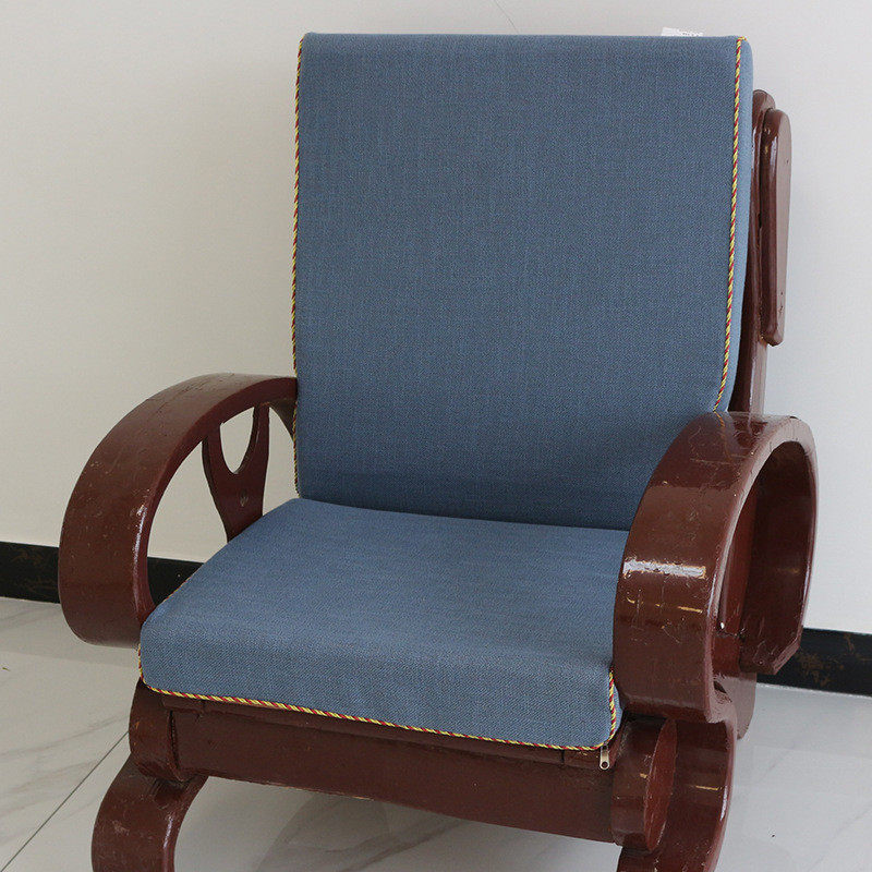 y圎4实木沙发坐垫带布海绵靠垫一体单人椅垫座垫木头老式红木垫子