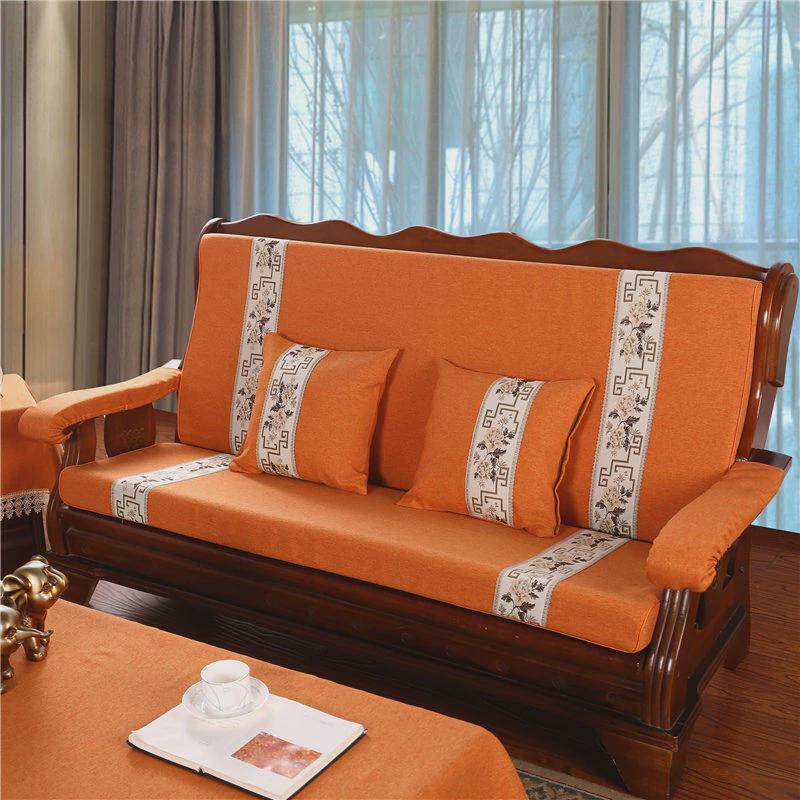 实木沙发坐垫加厚老式垫子中式单人防滑海绵冬季三人简约现代