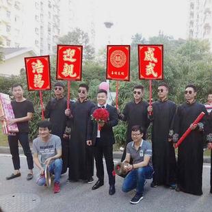 热销牌中式迎亲花轿道具古典结婚喜牌道具网红复古婚礼用品接亲举